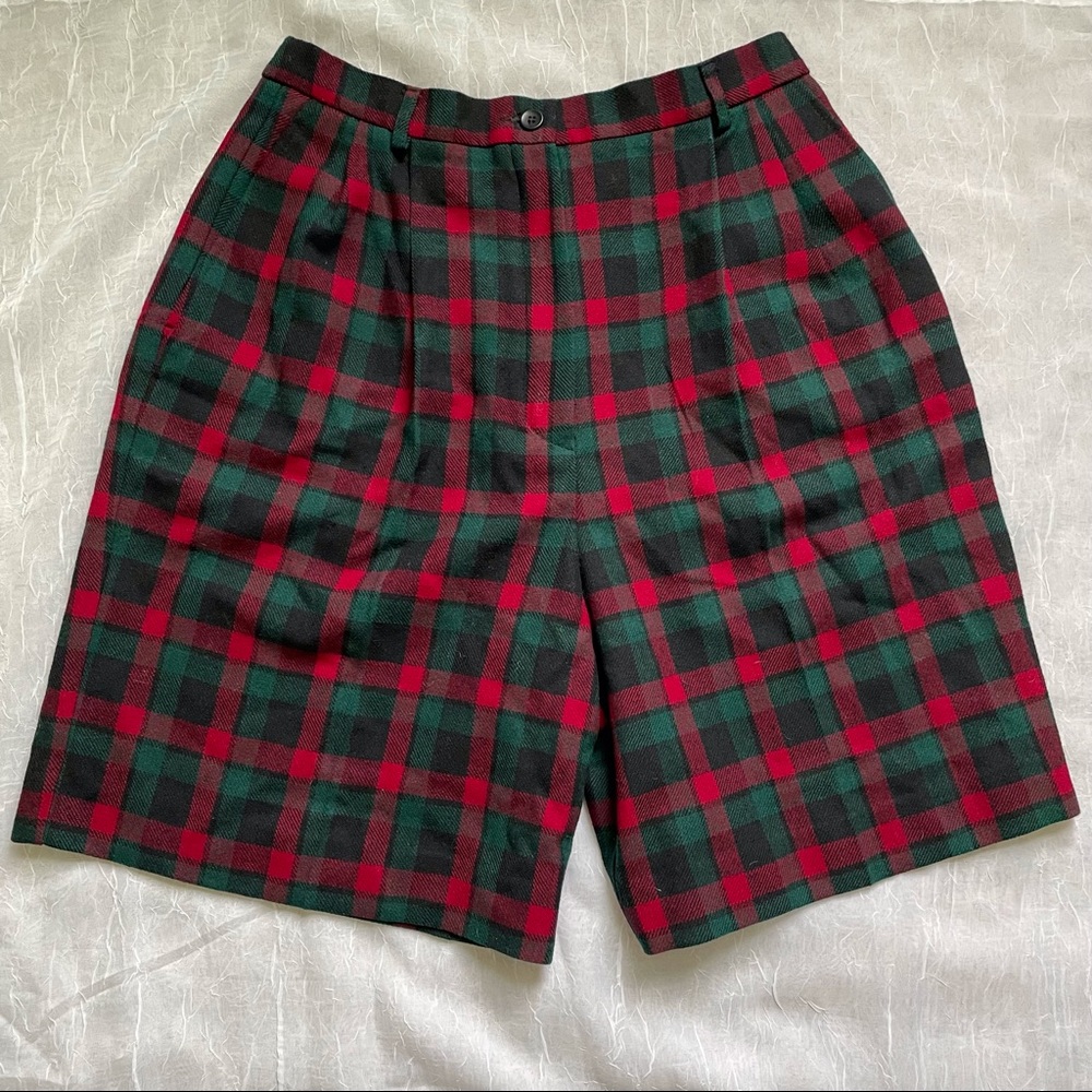 Vintage Pendleton Wool Woolmark Plaid Shorts 12 - image 1